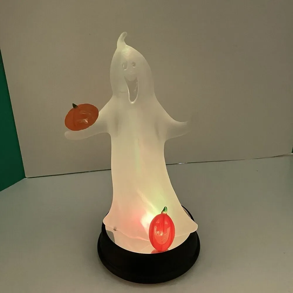 Vintage 2002 Avon Halloween Illuminated Color Changing LED Glowing Ghost